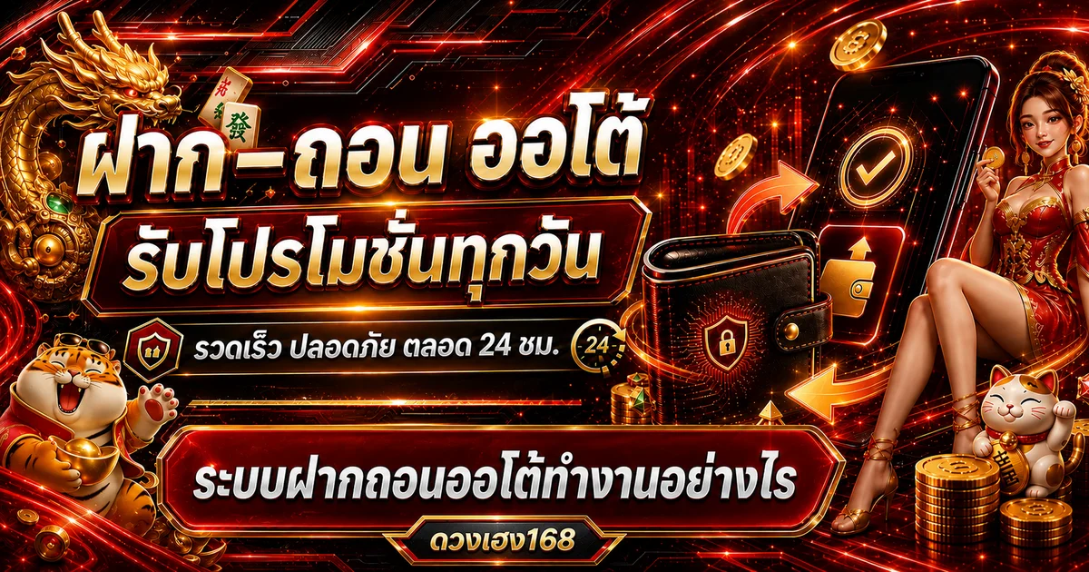 ดวงเฮง168 | ระบบฝากถอนออโต้ทำงานอย่างไร